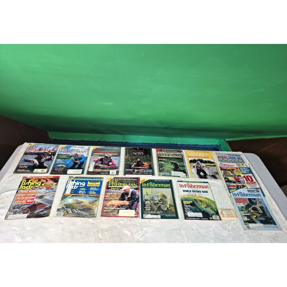 Vintage Fishing Magazines Lot Fly Fisherman In-Fisherman Fishing Facts Bass Lot